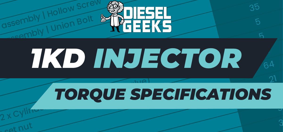 1KD Injector Torque Specifications