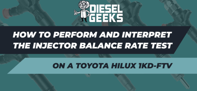 Injector Balance Rate Test on toyota hilux 1 KD-FTV