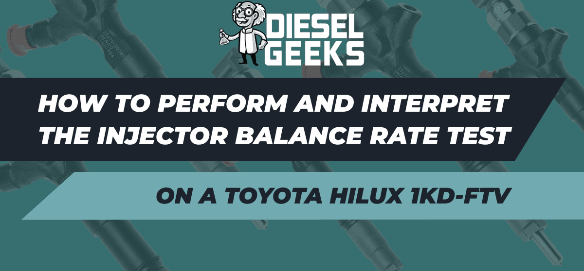Injector Balance Rate Test on toyota hilux 1 KD-FTV